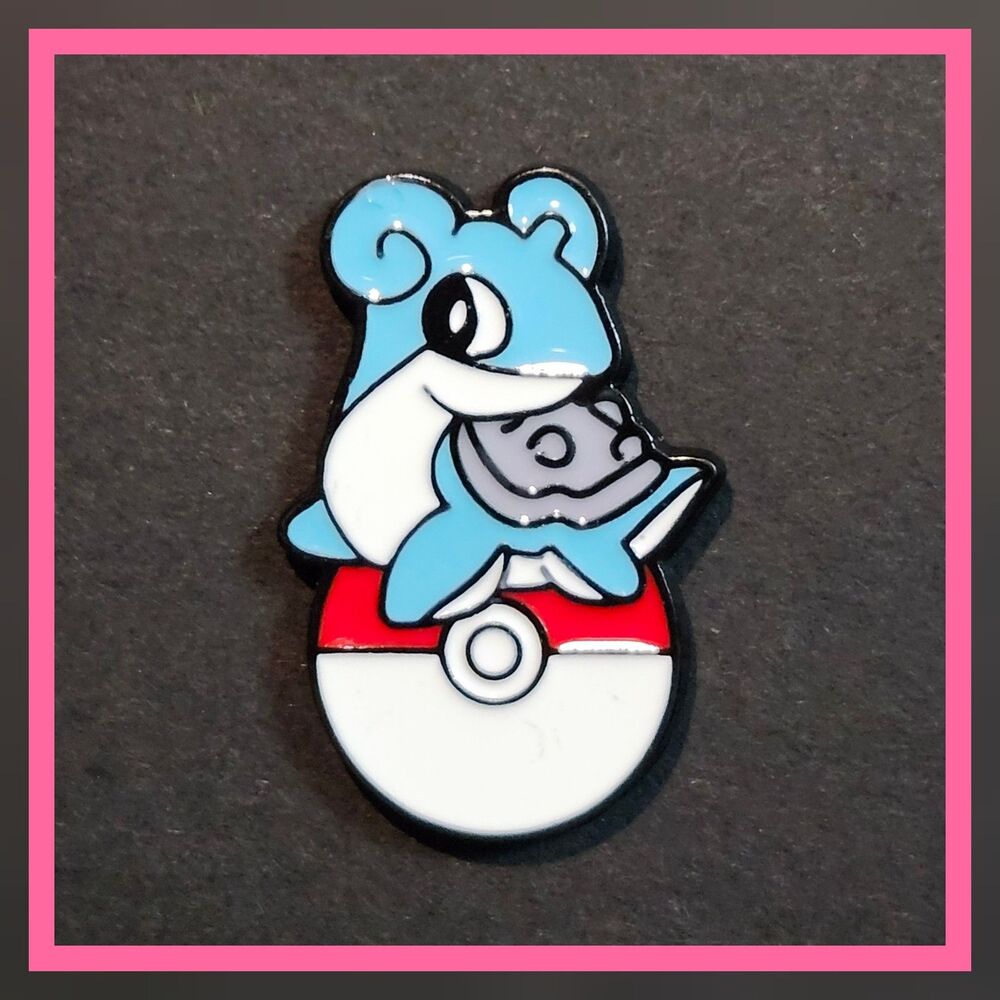 Pokemon Lapras on Pokeball 1" Enamel Pin